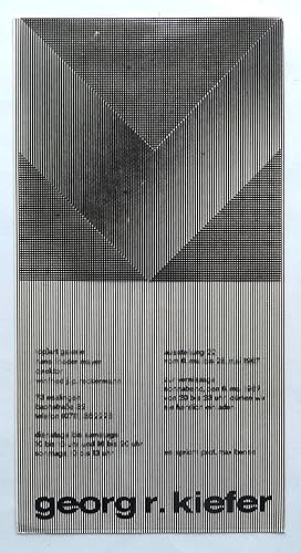 Georg R. Kiefer. Exhibition card for a show at l'(Op)Art Galerie Hans Frieder Mayer, Düsseldorf, ...