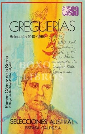 Bild des Verkufers fr Gregueras. Seleccin 1910-1960. Introduccin de Santiago Prieto Delgado. Cuarta edicin zum Verkauf von Boxoyo Libros S.L.