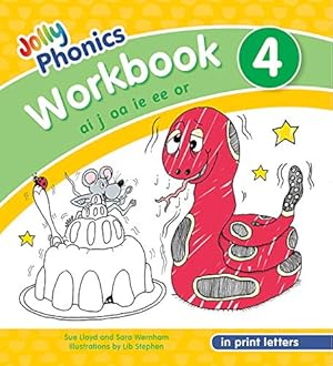 Image du vendeur pour Jolly Phonics Workbook 4: In Print Letters (American English Edition) (Jolly Phonics Workbooks, Set of 1-7) by Lloyd, Sue, Wernham, Sara [Paperback ] mis en vente par booksXpress