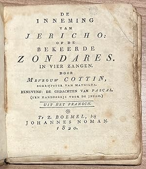 Rare school Book, 1831, Female author | De Inneming van Jericho: of de Bekeerde Zondares. In vier...
