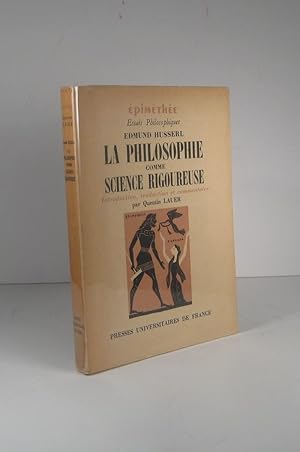 La philosophie comme science rigoureuse