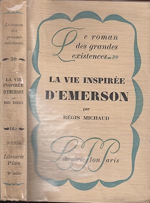 Bild des Verkufers fr La vie inspiree d'Emerson zum Verkauf von PRISCA