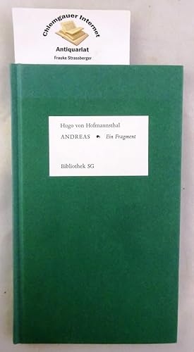 Bild des Verkufers fr Andreas : ein Fragment. Hrsg. von Friedhelm Kemp / Bibliothek SG ; 21 zum Verkauf von Chiemgauer Internet Antiquariat GbR