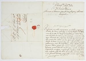 ALS - Eigenhändiger Brief mit Unterschrift "Io: Mia. Lancisi J. P. D" im Briefkopf.