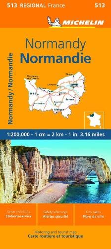 Seller image for Michelin Regional Maps: France: Normandy Map 513 (Michelin Maps, 513) (English and French Edition) by Michelin [FRENCH LANGUAGE - Map ] for sale by booksXpress