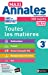 Bild des Verkufers fr Maxi-Annales ABC du Brevet 2022 - Toutes les matières 3e : Maths - Français - Histoire-Géographie EMC (Enseignement Moral et Civique) - Physique-Chimie - SVT - Technologie - Oral - Sujets et corrigés [FRENCH LANGUAGE - No Binding ] zum Verkauf von booksXpress