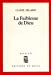 Image du vendeur pour La faiblesse de Dieu: Roman (French Edition) [FRENCH LANGUAGE - Soft Cover ] mis en vente par booksXpress