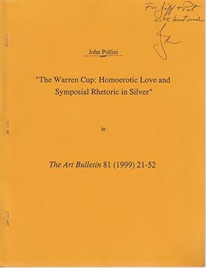 Bild des Verkufers fr The Warren Cup: Homoerotic Love and Symposial Rhetoric in Silver. [From: The Art Bulletin, Vol. 81, Iss. 1, 1999]. A Quarterly Published by the College Art Association. zum Verkauf von Fundus-Online GbR Borkert Schwarz Zerfa