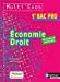 Image du vendeur pour Economie - Droit 1re Bac Pro [FRENCH LANGUAGE - Soft Cover ] mis en vente par booksXpress