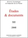 Seller image for Etudes & documents, N ° 12/2000 (French Edition) [FRENCH LANGUAGE - Soft Cover ] for sale by booksXpress