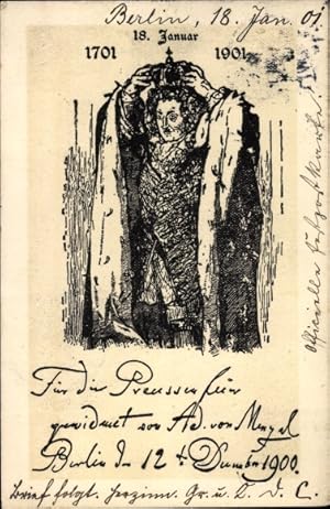 Bild des Verkufers fr Knstler Ansichtskarte / Postkarte von Menzel, Adolph, Knig Friedrich II. von Preuen, Friedrich der Groe zum Verkauf von akpool GmbH
