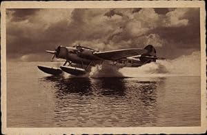 Ansichtskarte / Postkarte Italienisches Militärflugzeug, Wasserflugzeug