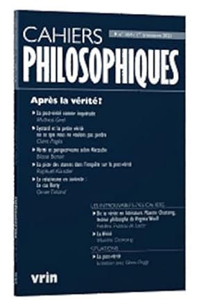 Seller image for Apres La Verite? (Cahiers Philosophiques) (French Edition) [FRENCH LANGUAGE - Soft Cover ] for sale by booksXpress