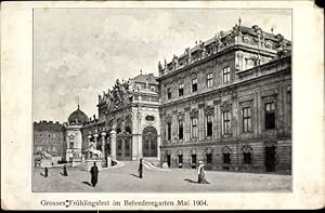 Ansichtskarte / Postkarte Wien 3 Landstraße, Schloss Belvedere, Belvederegarten, Großes Frühlings...