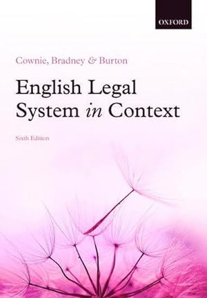 Immagine del venditore per English Legal System in Context 6e venduto da AHA-BUCH GmbH