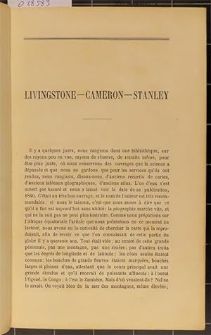 Livingstone, Cameron, Stanley et autres extraits issus de la Revue de France