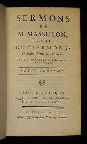 Seller image for Sermons de M. Massillon : Petit Caresme for sale by Abraxas-libris