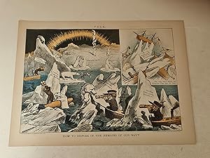 Seller image for 1882 Puck Lithograph of "How To Dispose of the Remains of Our Navy" - Polar Expedition for sale by rareviewbooks