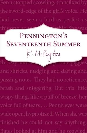 Seller image for Pennington's Seventeenth Summer for sale by Smartbuy