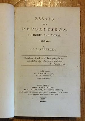 Essays and reflections, religious and moral.