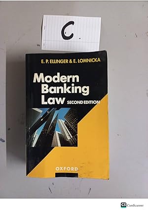 Seller image for Modern Banking Law 2nd edition by Ellinger and Lomnicka for sale by UK LAW BOOK SELLERS LTD