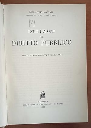 Seller image for Istituzioni di diritto pubblico for sale by librisaggi