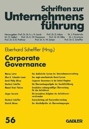 Seller image for Corporate Governance (Schriften zur Unternehmensf¼hrung) (German Edition) [Paperback ] for sale by booksXpress