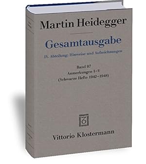 Seller image for Gesamtausgabe. 4 Abteilungen / Anmerkungen I-V (Martin Heidegger Gesamtausgabe) (German Edition) [Hardcover ] for sale by booksXpress