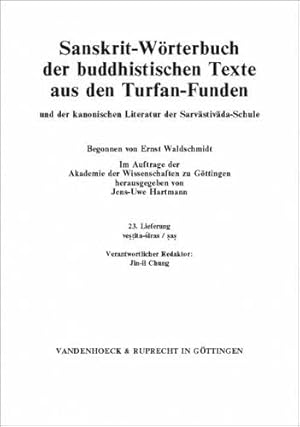 Seller image for Sanskrit-Worterbuch der buddhistischen Texte aus den Turfan-Funden. Lieferung 23: vestita-siras/sas [Soft Cover ] for sale by booksXpress