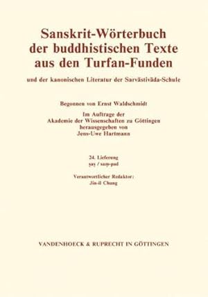 Seller image for Sanskrit-worterbuch der Buddhistischen texte aus den turfan-funden. Lieferung 24: SAS/Sam-pad (Sanskrit-worterbuch der Buddhistischen texte aus den . der sarvastivada-schule) (German Edition) [Soft Cover ] for sale by booksXpress