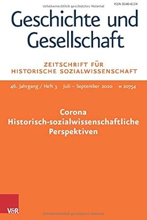 Seller image for Corona - Historisch-Sozialwissenschaftliche Perspektiven: Geschichte Und Gesellschaft. Zeitschrift Fur Historische Sozialwissenschaft Heft 3/2020 (German Edition) [Paperback ] for sale by booksXpress