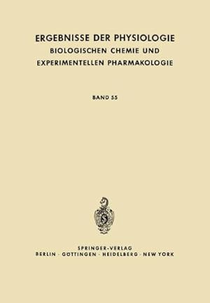 Seller image for Ergebnisse der Physiologie, Biologischen Chemie und Experimentellen Pharmakologie (German Edition) [Paperback ] for sale by booksXpress