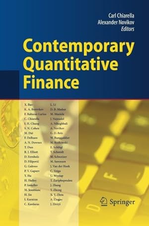 Seller image for Contemporary Quantitative Finance: Essays in Honour of Eckhard Platen [Paperback ] for sale by booksXpress