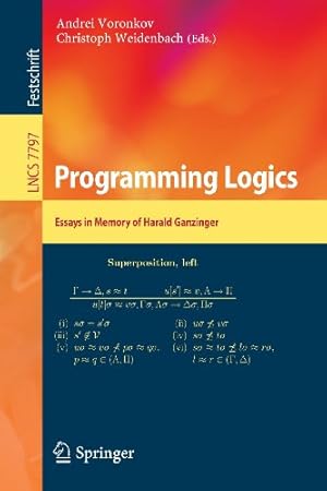 Seller image for Programming Logics: Essays in Memory of Harald Ganzinger (Lecture Notes in Computer Science) [Paperback ] for sale by booksXpress