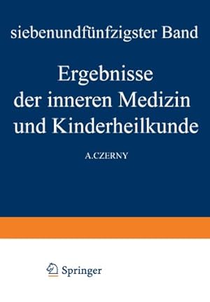 Imagen del vendedor de Ergebnisse der Inneren Medizin und Kinderheilkunde: Siebenundf ¼nfzigster Band (Ergebnisse der Inneren Medizin und Kinderheilkunde (57)) (German Edition) by Pfaundler, M. v., Schittenhelm, A. [Paperback ] a la venta por booksXpress