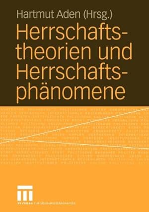 Bild des Verkufers fr Herrschaftstheorien und Herrschaftsph ¤nomene (German Edition) [Paperback ] zum Verkauf von booksXpress