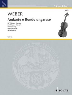 Imagen del vendedor de Andante and Rondo Ungarese: Viola and Piano by Schunemann, Georg [Paperback ] a la venta por booksXpress