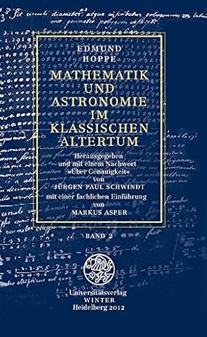 Immagine del venditore per Mathematik Und Astronomie Im Klassischen Altertum: Band 2 (Jahresgaben Des Verlages) (German Edition) by Hoppe, Edmund [Paperback ] venduto da booksXpress