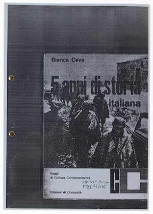 Seller image for CINQUE ANNI DI STORIA ITALIANA 1940-1945 da lettere e diari di caduti (stralcio della parte relativa al fronte russo, in fotocopia).: for sale by Bergoglio Libri d'Epoca