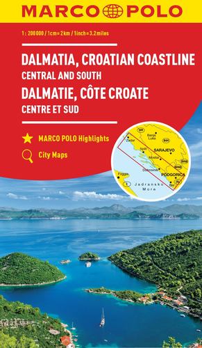 Image du vendeur pour Marco Polo Dalmati «, Kroatische kust Midden en Zuid: Wegenkaart 1:200 000 (Dutch Edition) [Map ] mis en vente par booksXpress