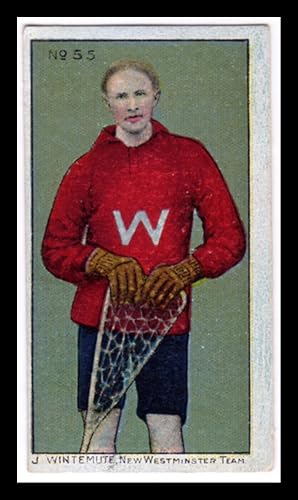 J. Wintemute Vintage Lacrosse Trading Card, 1910 Imperial Tobacco Cigarette Card, Set C59, Card #...