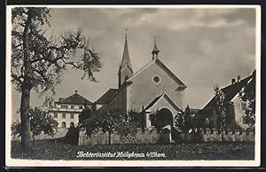 Ansichtskarte Cham, Töchterinstitut Heiligkreuz mit Kirche