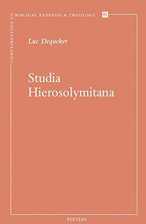 Bild des Verkufers fr Studia Hierosolymitana (Contributions to Biblical Exegesis and Theology) (English and French Edition) [Soft Cover ] zum Verkauf von booksXpress