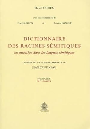 Bild des Verkufers fr Dictionnaire des racines semitiques ou attestees dans les langues semitiques, fasc. 3." [Soft Cover ] zum Verkauf von booksXpress