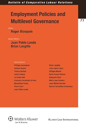 Immagine del venditore per Employment Policies and Multilevel Governance venduto da GreatBookPrices