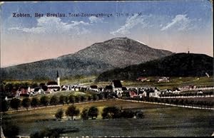 Ansichtskarte / Postkarte Sobótka Zobten am Berge Schlesien, Gesamtansicht, Zobtengebirge