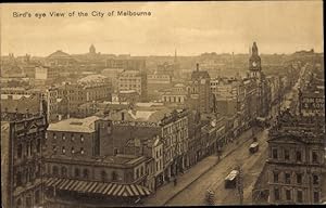 Ansichtskarte / Postkarte Melbourne Australien, Vogelperspektive auf die Stadt