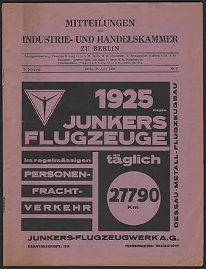 Mitteilungen der Industrie- und Handelskammer zu Berlin. 24. Jg. Nr. 8.