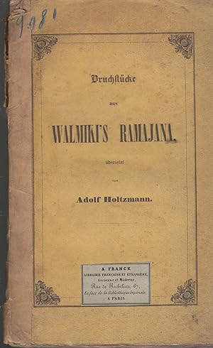 Seller image for Bruchstcke aus Walmiki's Ramajana for sale by PRISCA