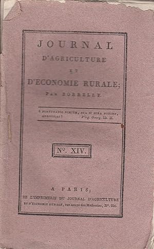 Image du vendeur pour Journal d'agriculture et d'conomie rurale. - N XIV mis en vente par PRISCA